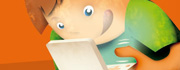 Illustration af Dreng der spiller gameboy