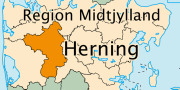Kort med angivelse af Herning Kommune