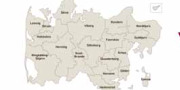 Kort over region Midtjylland