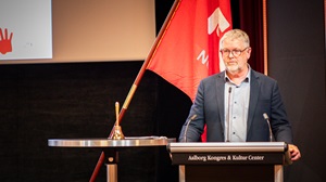 Kristian Gaardsøe på talerstolen til generalforsamling den 22. april 2025