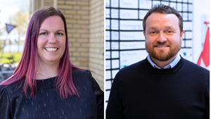 Tillidsrepræsentant Annemette Pedersen og leder Brian Mølgaard 
