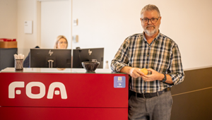 Kristian Gaardsøe i den nye reception i Rendsburggade