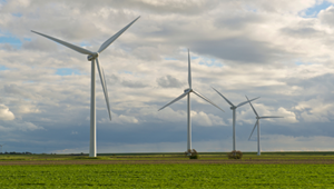 Grøn omstilling - fire vindmøller