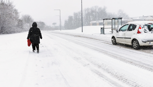 Sneglatte veje og fortorv