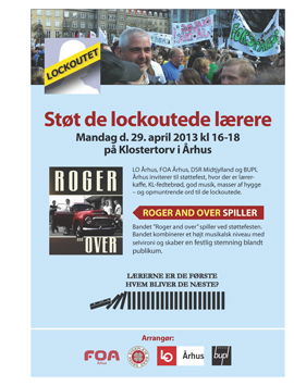 Støttefest for de lockoutede lærere i Århus