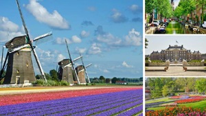 Tulipaner, blomsterpark og kanaler