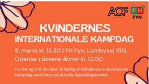 FH Fyn og AOF inviterer til Kvindernes Internationale Kampdag 8. marts 2026 