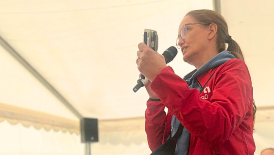 Meningsdanner Elisabeth Kolnes Frederiksen på Folkemødet 2024