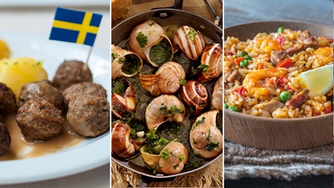 Köttbullar, snegle og paella