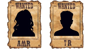 Plakat til efterlysning af TR og AMR