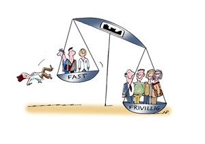 Tegning af vægt med mennesker