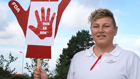 Annika arrangerede en demonstration